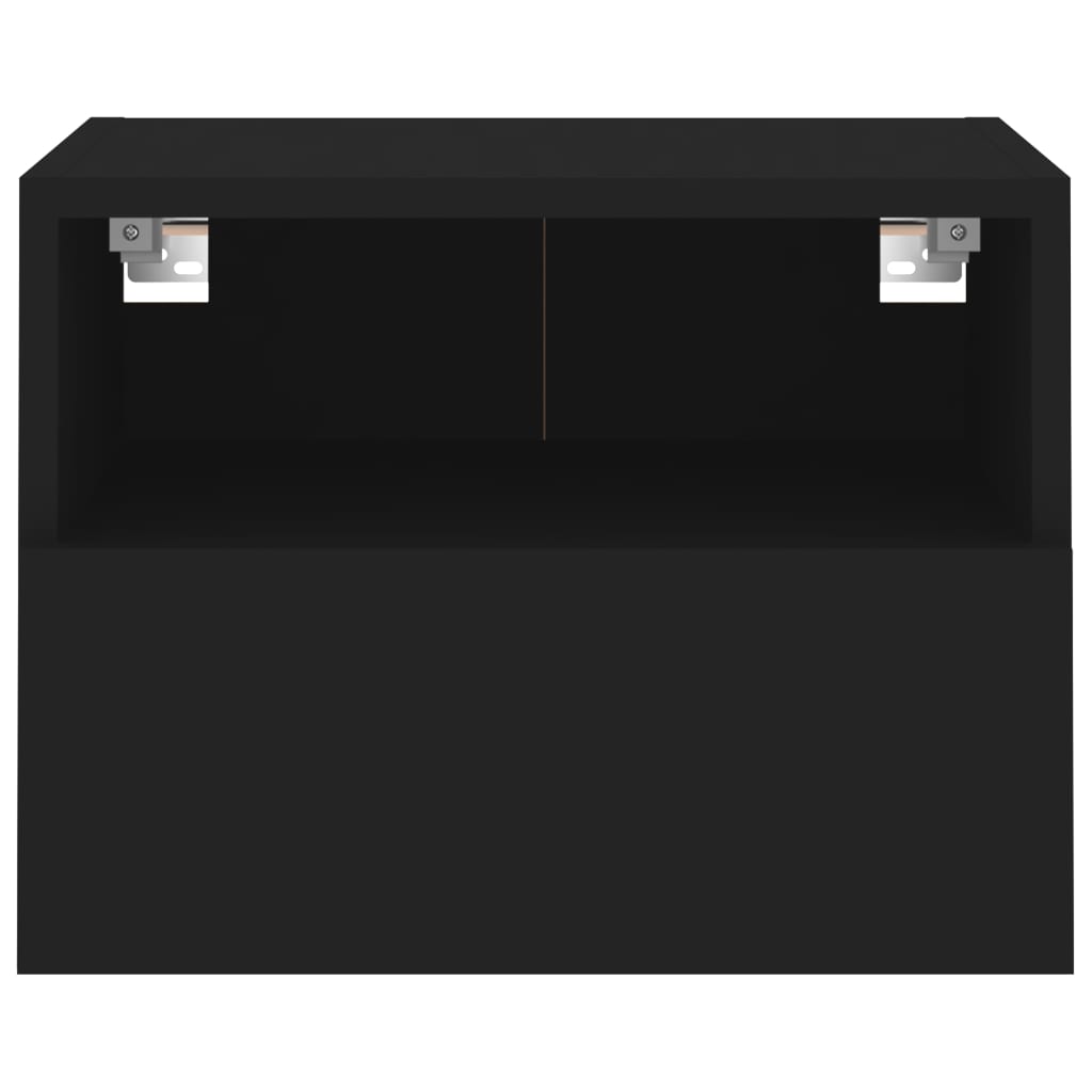 Meubles TV muraux 2 pcs noir 40x30x30 cm bois d'ingénierie - XIOS