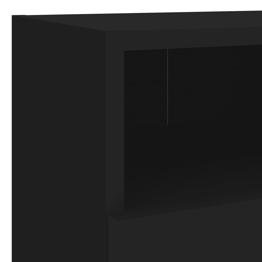Meubles TV muraux 2 pcs noir 40x30x30 cm bois d'ingénierie - XIOS