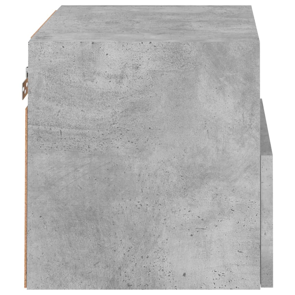 Meuble TV mural gris béton 40x30x30 cm bois d'ingénierie - XIOS