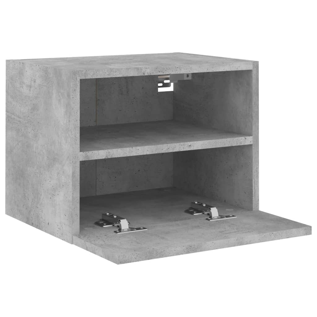 Meubles TV muraux 2 pcs gris béton 40x30x30cm bois d'ingénierie - XIOS