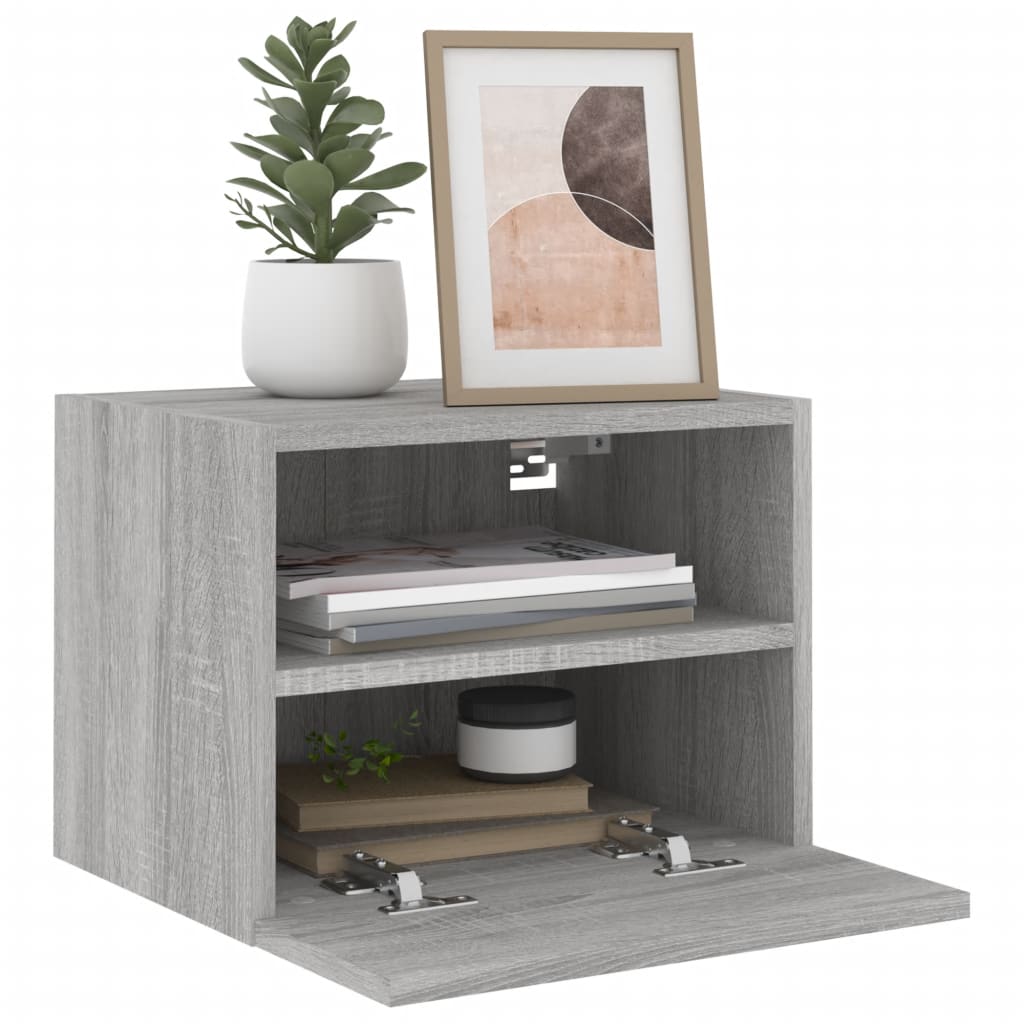Meuble TV mural sonoma gris 40x30x30 cm bois d'ingénierie - XIOS