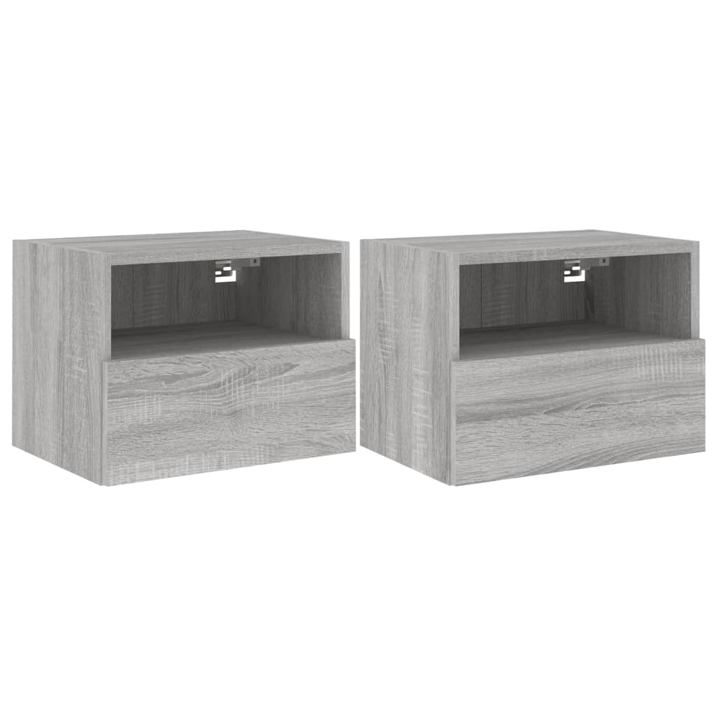 Meubles TV muraux 2pcs sonoma gris 40x30x30cm bois d'ingénierie - XIOS