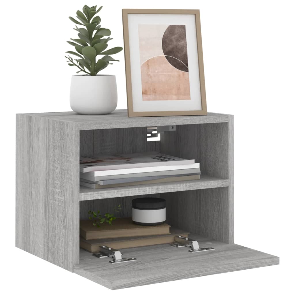 Meubles TV muraux 2pcs sonoma gris 40x30x30cm bois d'ingénierie - XIOS
