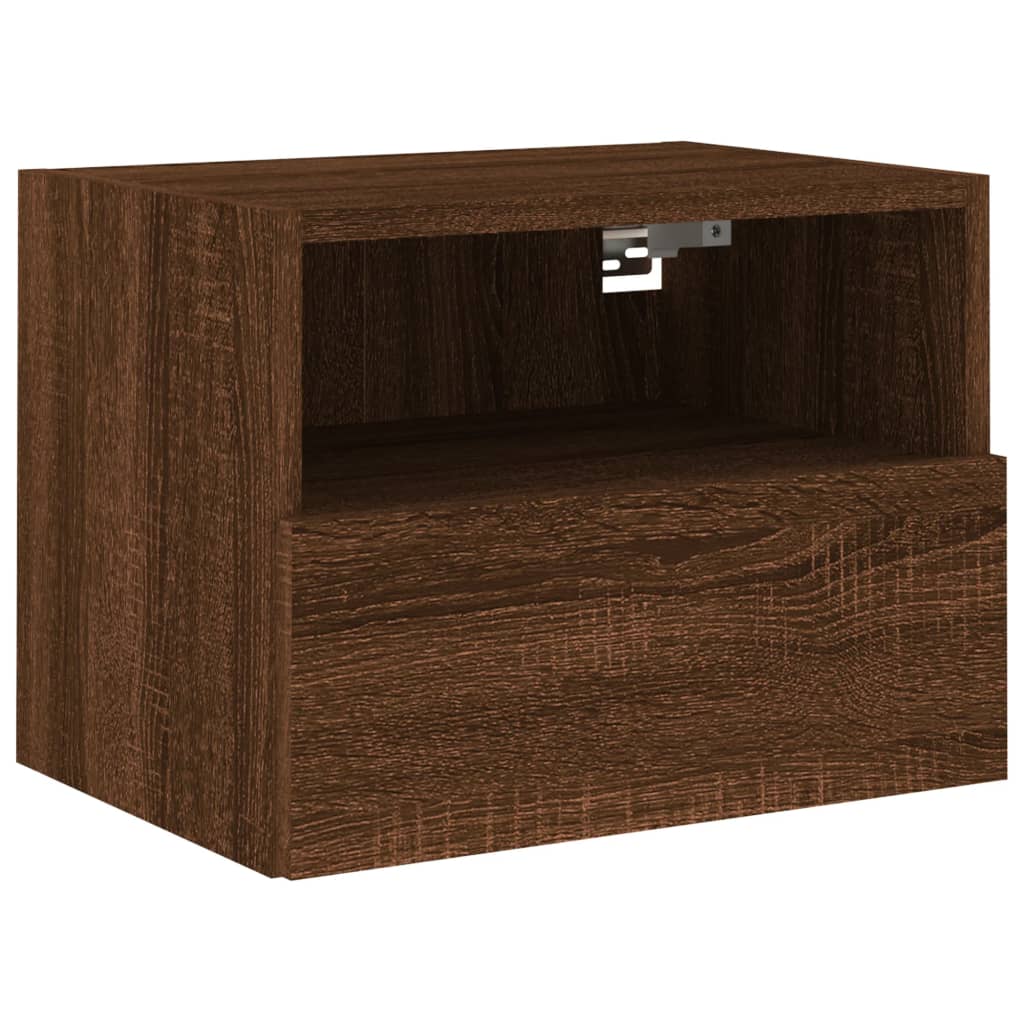 Meuble TV mural chêne marron 40x30x30 cm bois d'ingénierie - XIOS