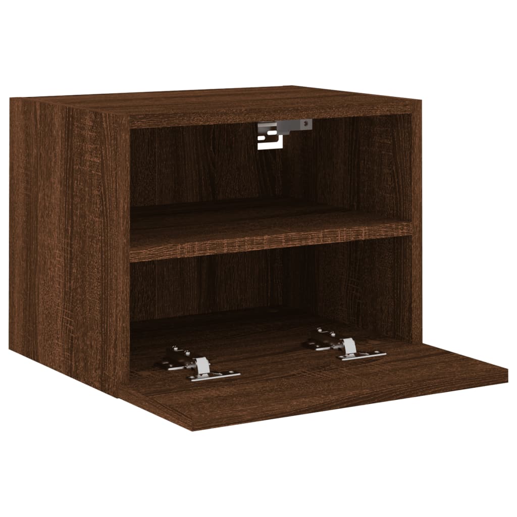Meuble TV mural chêne marron 40x30x30 cm bois d'ingénierie - XIOS