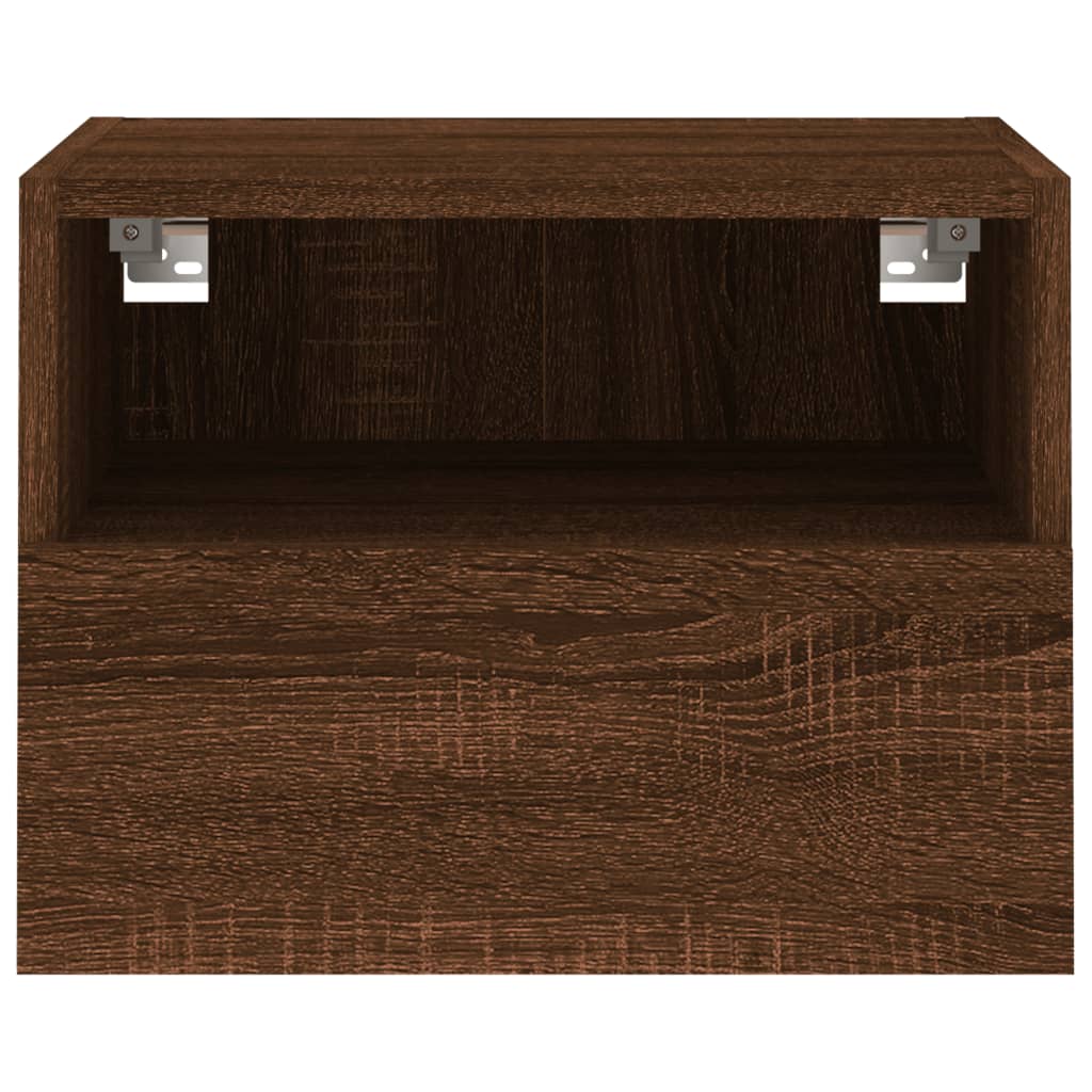 Meuble TV mural chêne marron 40x30x30 cm bois d'ingénierie - XIOS