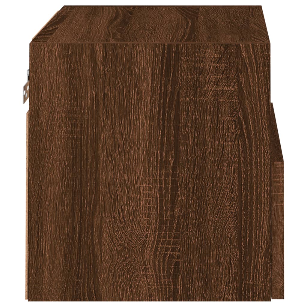 Meuble TV mural chêne marron 40x30x30 cm bois d'ingénierie - XIOS