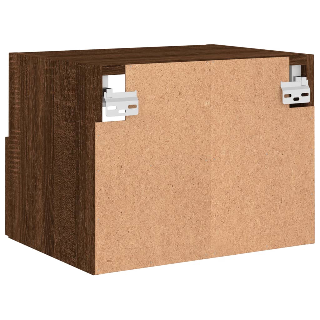 Meuble TV mural chêne marron 40x30x30 cm bois d'ingénierie - XIOS