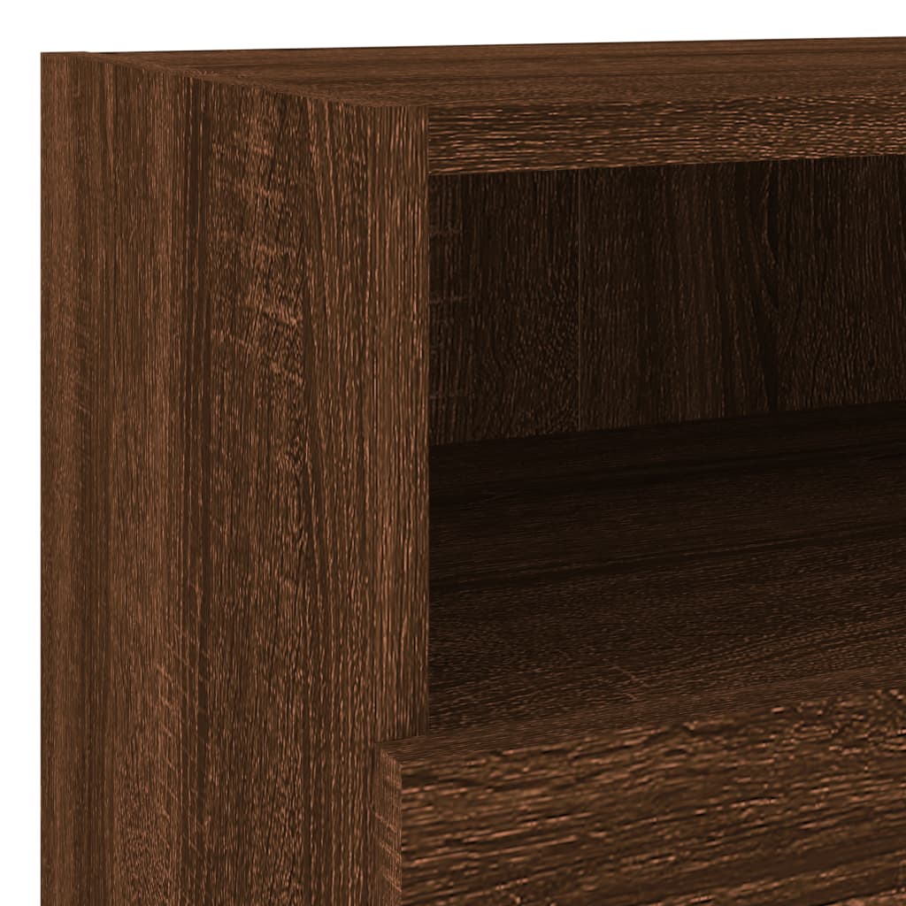 Meuble TV mural chêne marron 40x30x30 cm bois d'ingénierie - XIOS