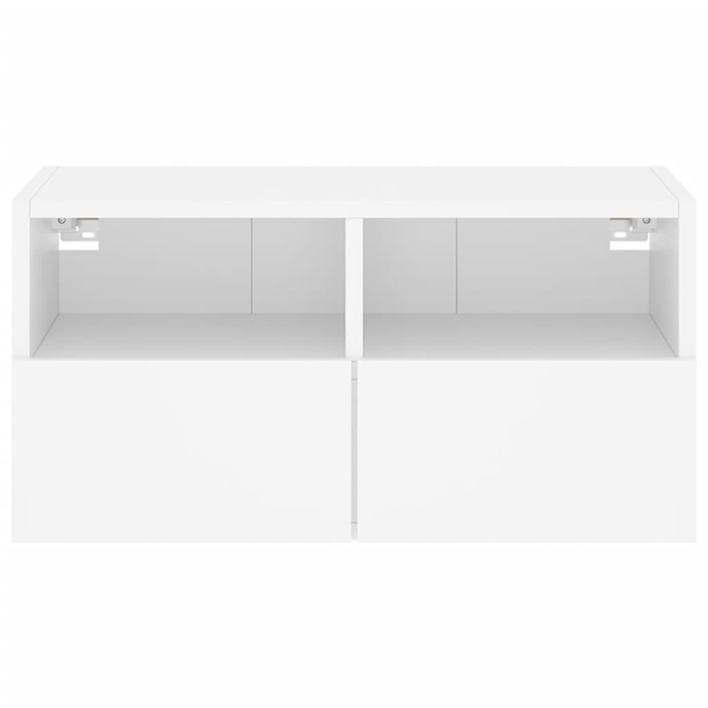 Meuble TV mural blanc 60x30x30 cm bois d'ingénierie - XIOS