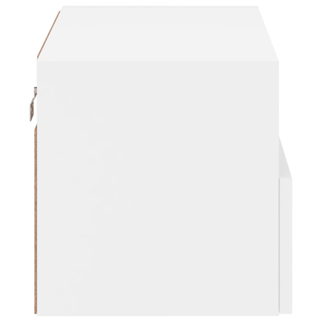 Meuble TV mural blanc 60x30x30 cm bois d'ingénierie - XIOS