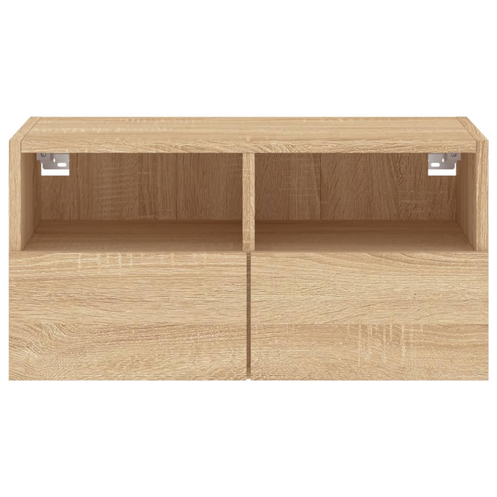 Meuble TV mural chêne sonoma 60x30x30 cm bois d'ingénierie - XIOS