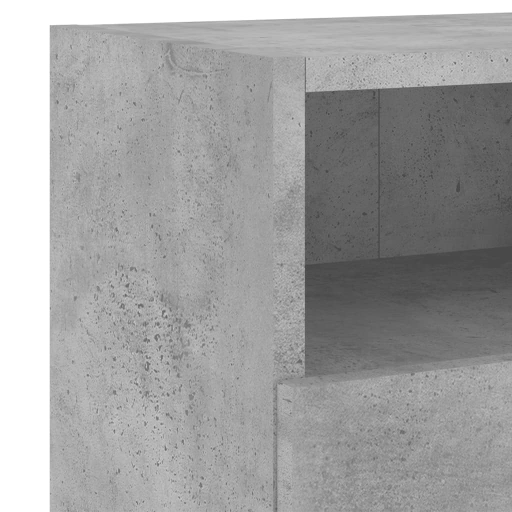 Meuble TV mural gris béton 60x30x30 cm bois d'ingénierie - XIOS