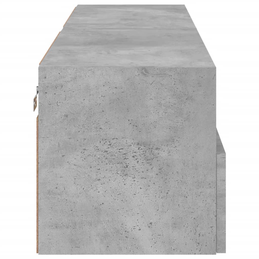Meubles TV muraux 2 pcs gris béton 60x30x30cm bois d'ingénierie - XIOS
