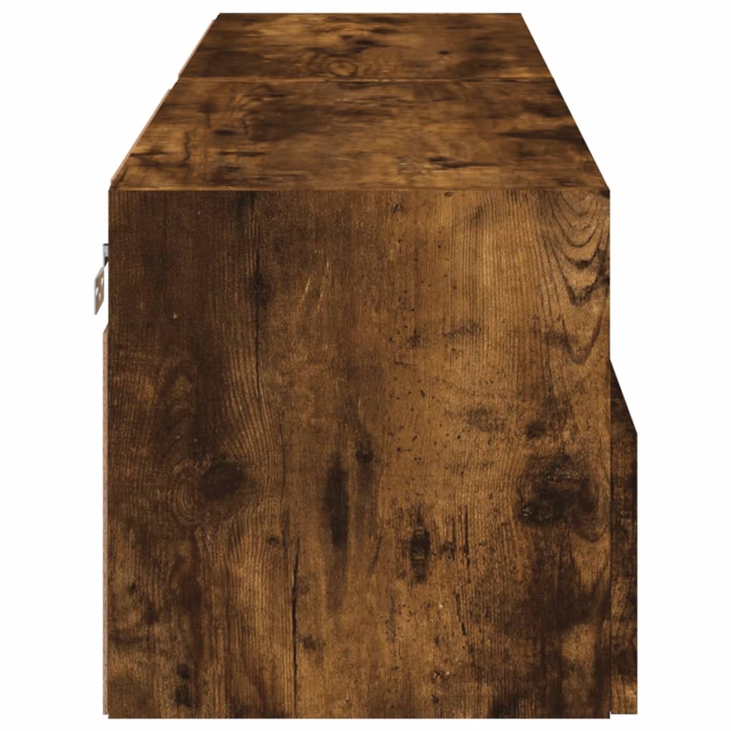 Meubles TV muraux 2 pcs chêne fumé 60x30x30cm bois d'ingénierie - XIOS