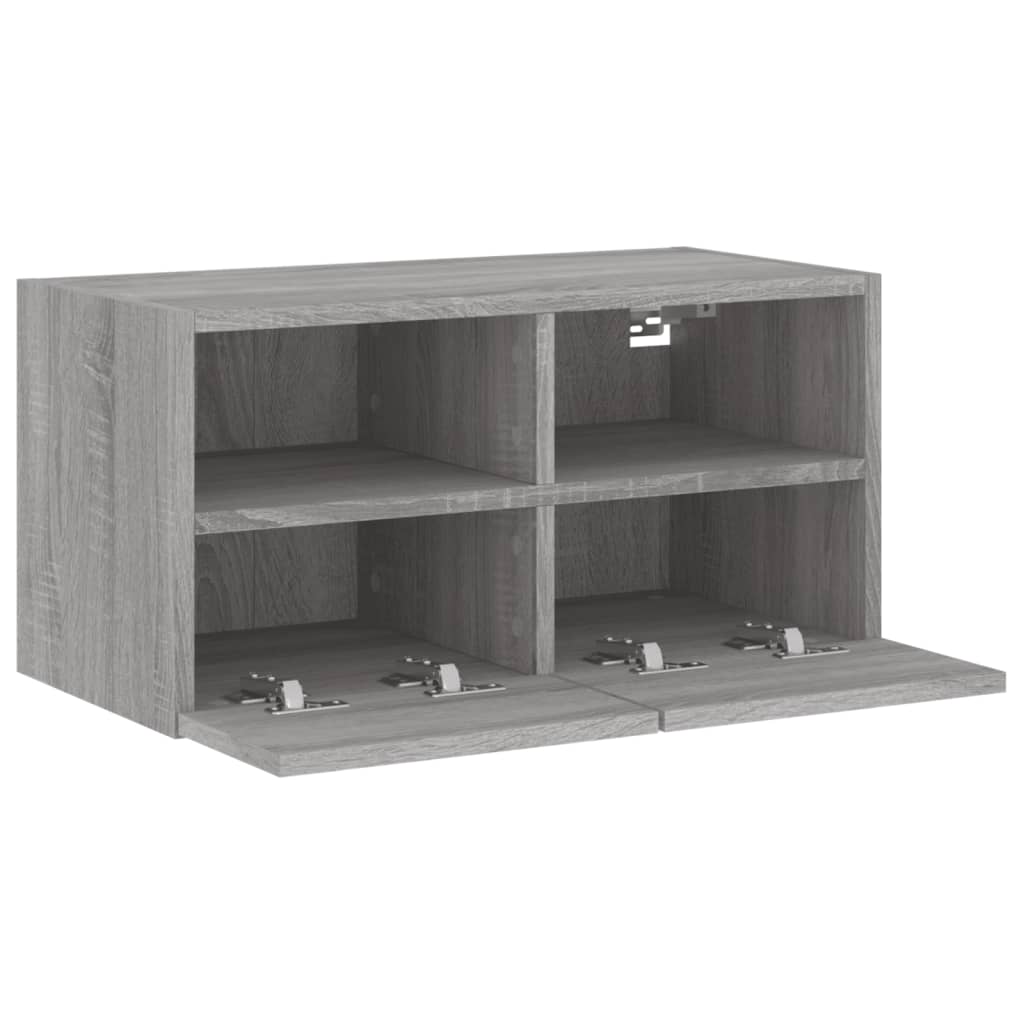 Meuble TV mural sonoma gris 60x30x30 cm bois d'ingénierie - XIOS