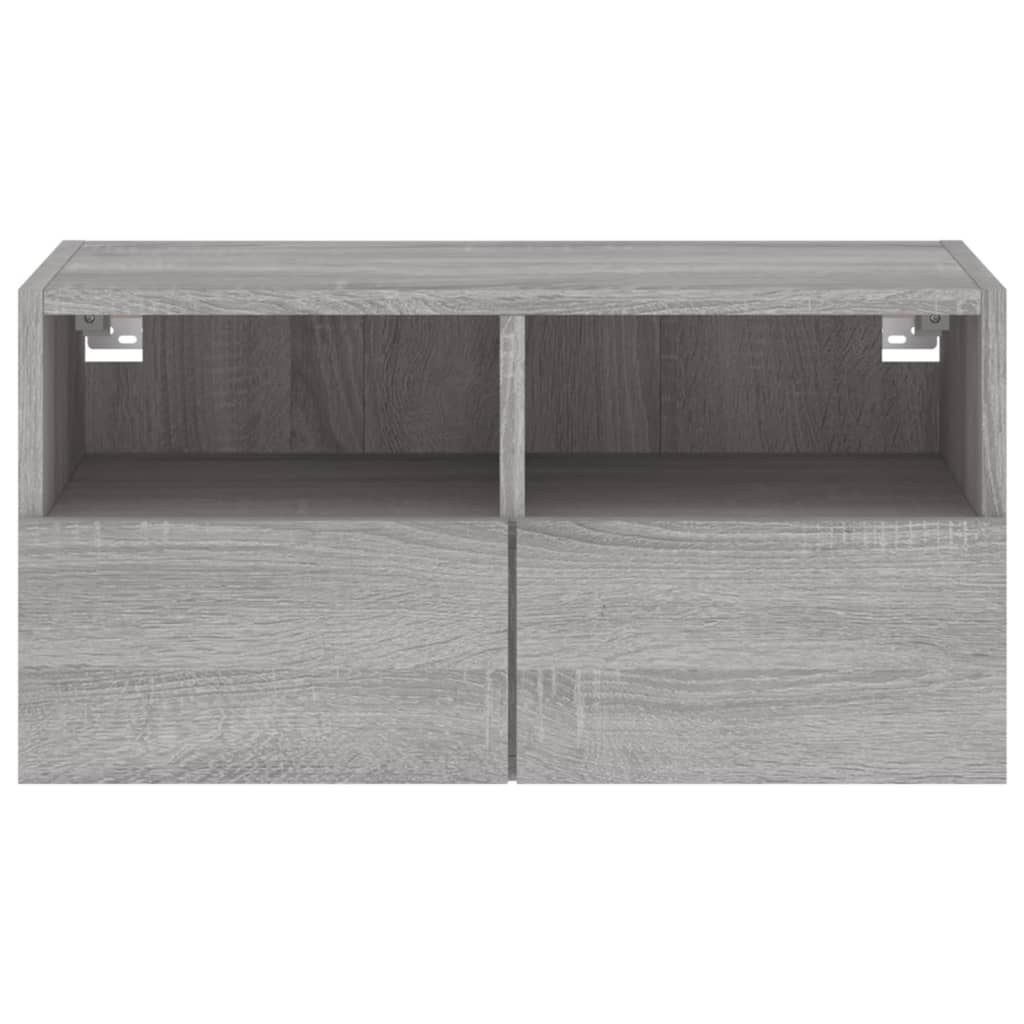 Meuble TV mural sonoma gris 60x30x30 cm bois d'ingénierie - XIOS