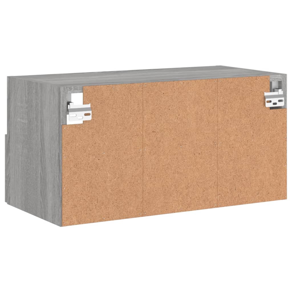 Meuble TV mural sonoma gris 60x30x30 cm bois d'ingénierie - XIOS