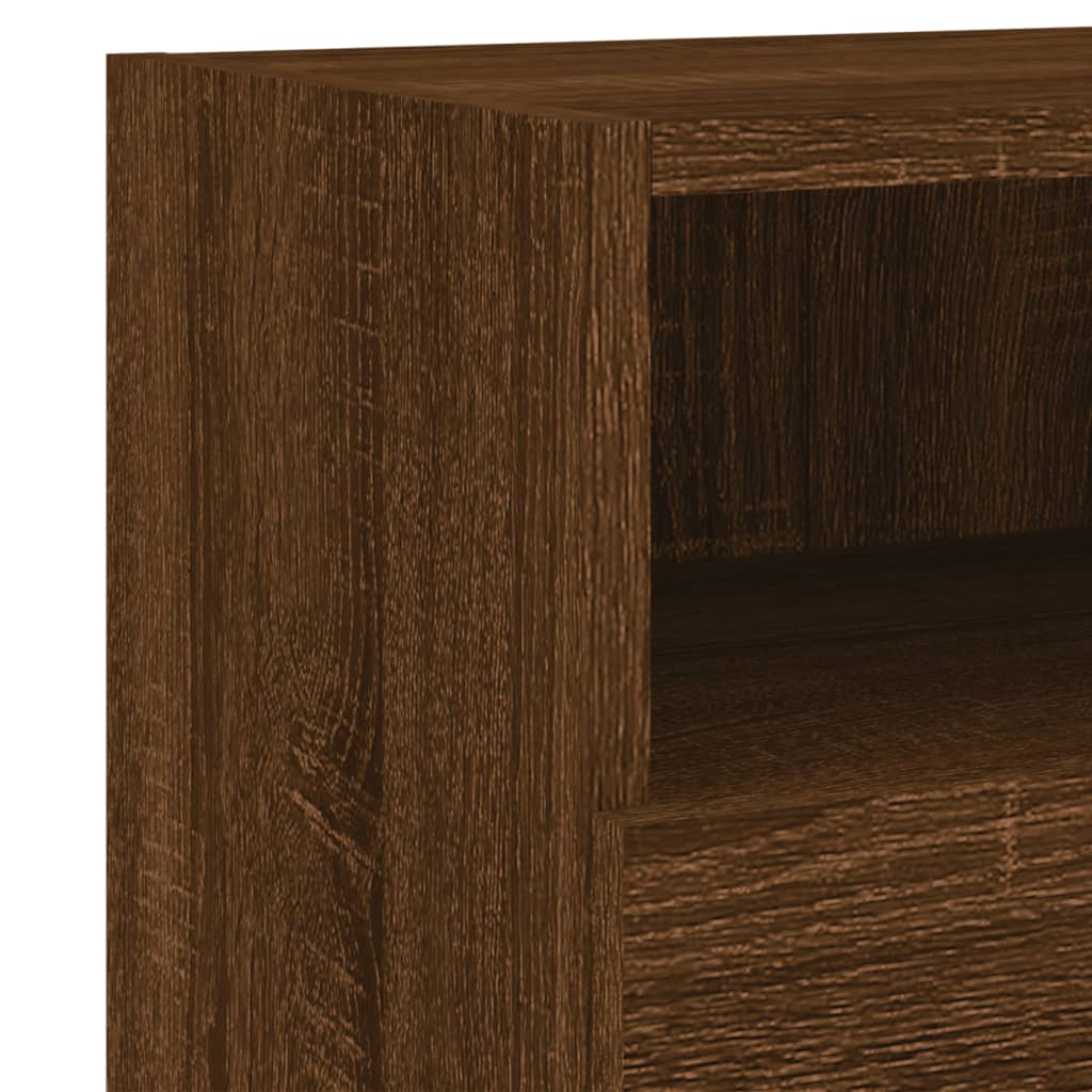 Meuble TV mural chêne marron 60x30x30 cm bois d'ingénierie - XIOS