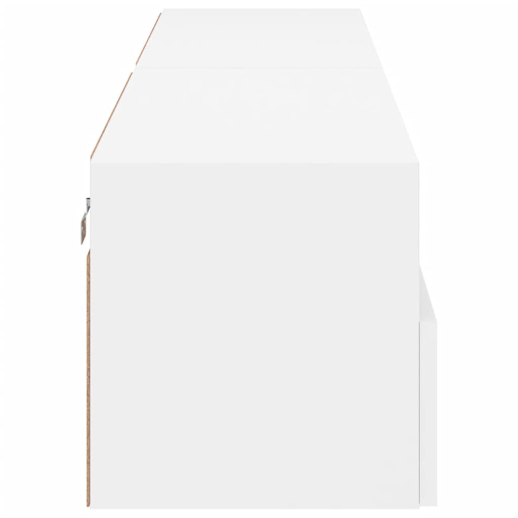 Meubles TV muraux 2 pcs blanc 80x30x30 cm bois d'ingénierie - XIOS