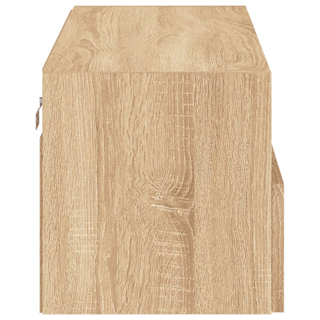 Meuble TV mural chêne sonoma 80x30x30 cm bois d'ingénierie - XIOS