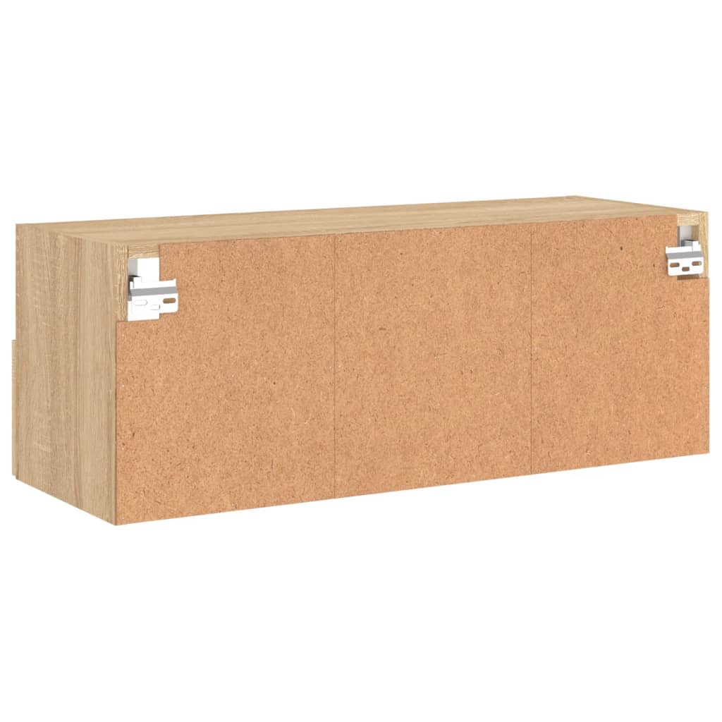 Meuble TV mural chêne sonoma 80x30x30 cm bois d'ingénierie - XIOS