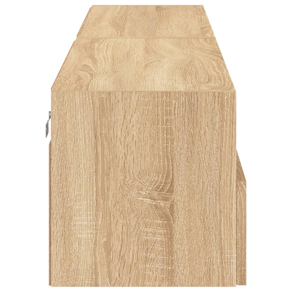 Meubles TV muraux 2 pcs chêne sonoma 80x30x30cm bois ingénierie - XIOS