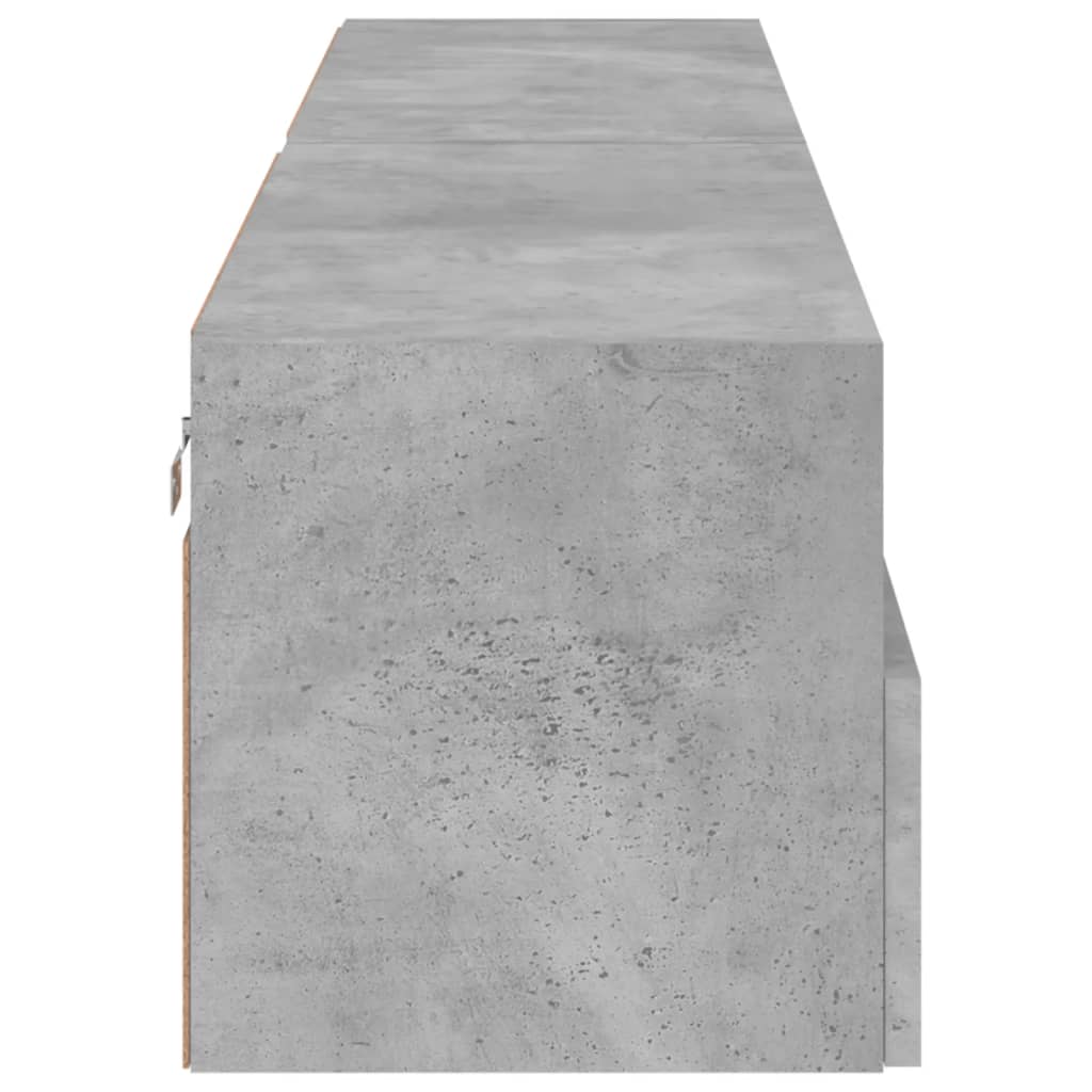 Meubles TV muraux 2 pcs gris béton 80x30x30cm bois d'ingénierie - XIOS