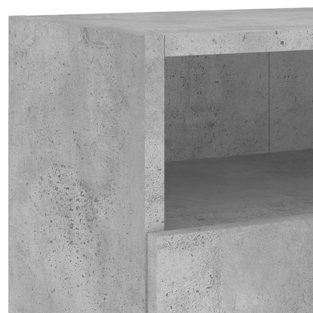 Meubles TV muraux 2 pcs gris béton 80x30x30cm bois d'ingénierie - XIOS