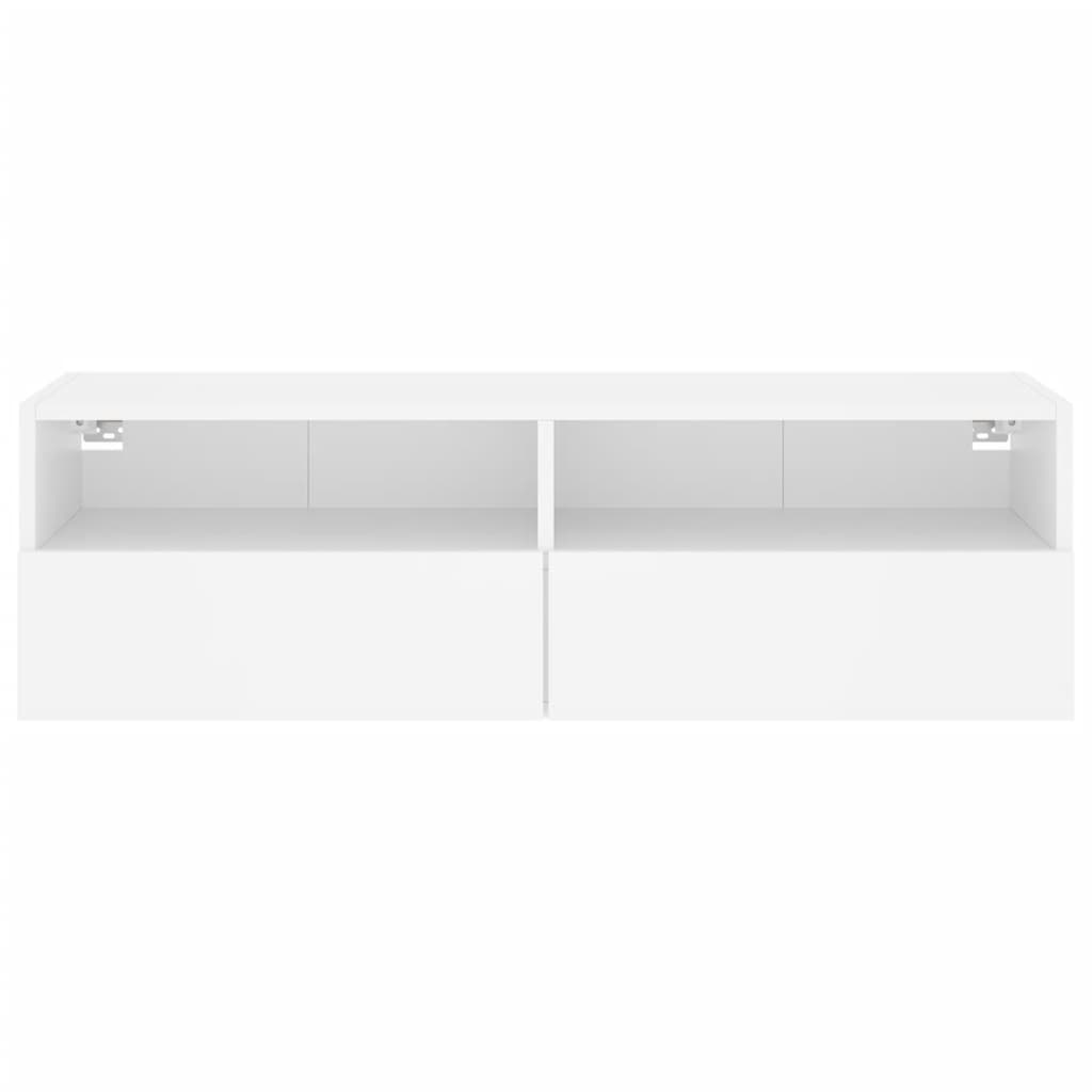 Meuble TV mural blanc 100x30x30 cm bois d'ingénierie - XIOS