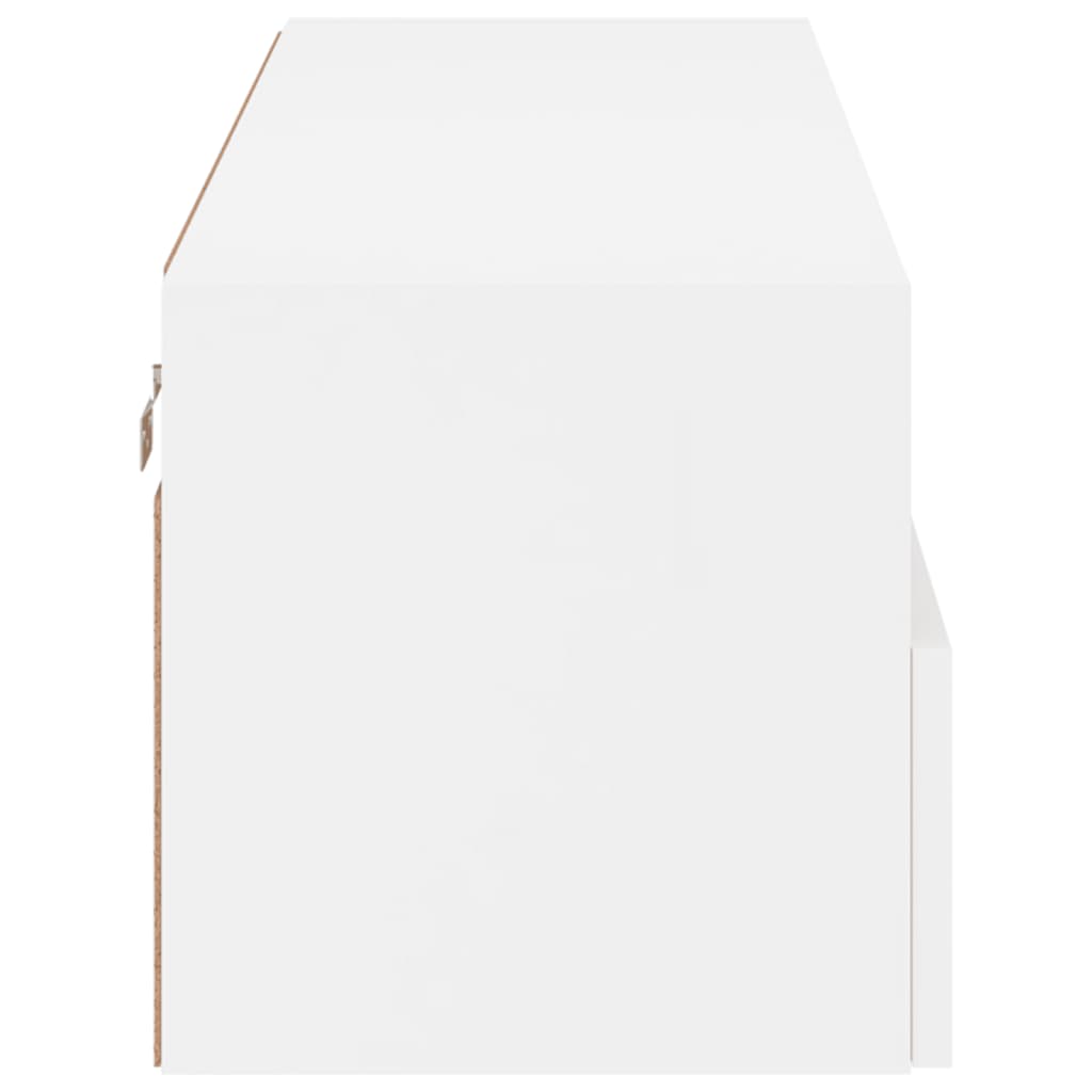 Meuble TV mural blanc 100x30x30 cm bois d'ingénierie - XIOS