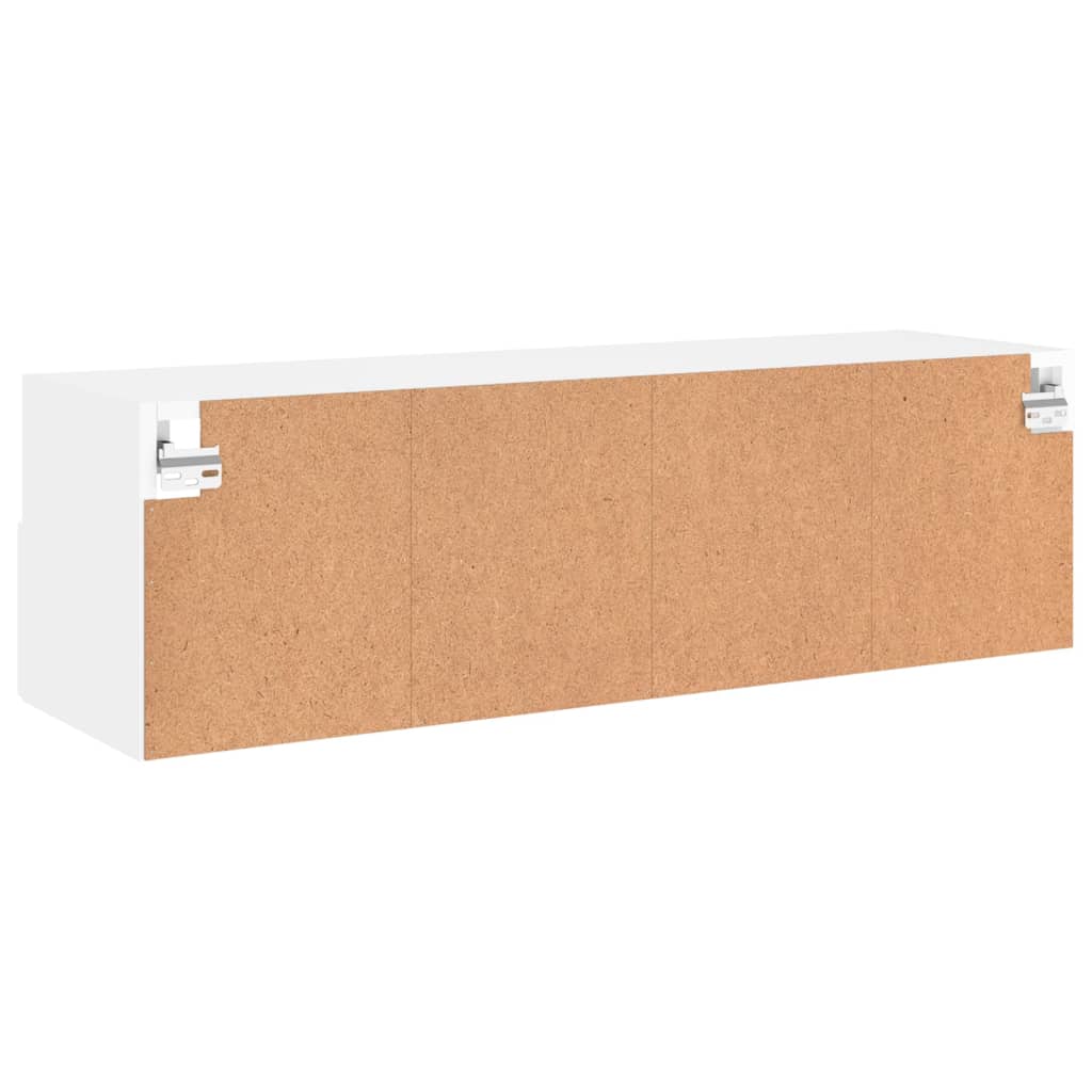 Meuble TV mural blanc 100x30x30 cm bois d'ingénierie - XIOS
