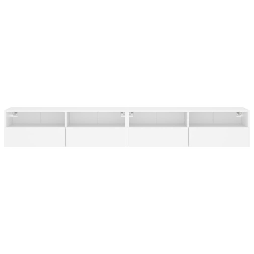 Meubles TV muraux 2 pcs blanc 100x30x30 cm bois d'ingénierie - XIOS