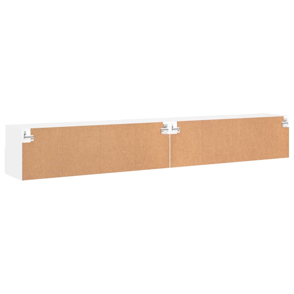 Meubles TV muraux 2 pcs blanc 100x30x30 cm bois d'ingénierie - XIOS