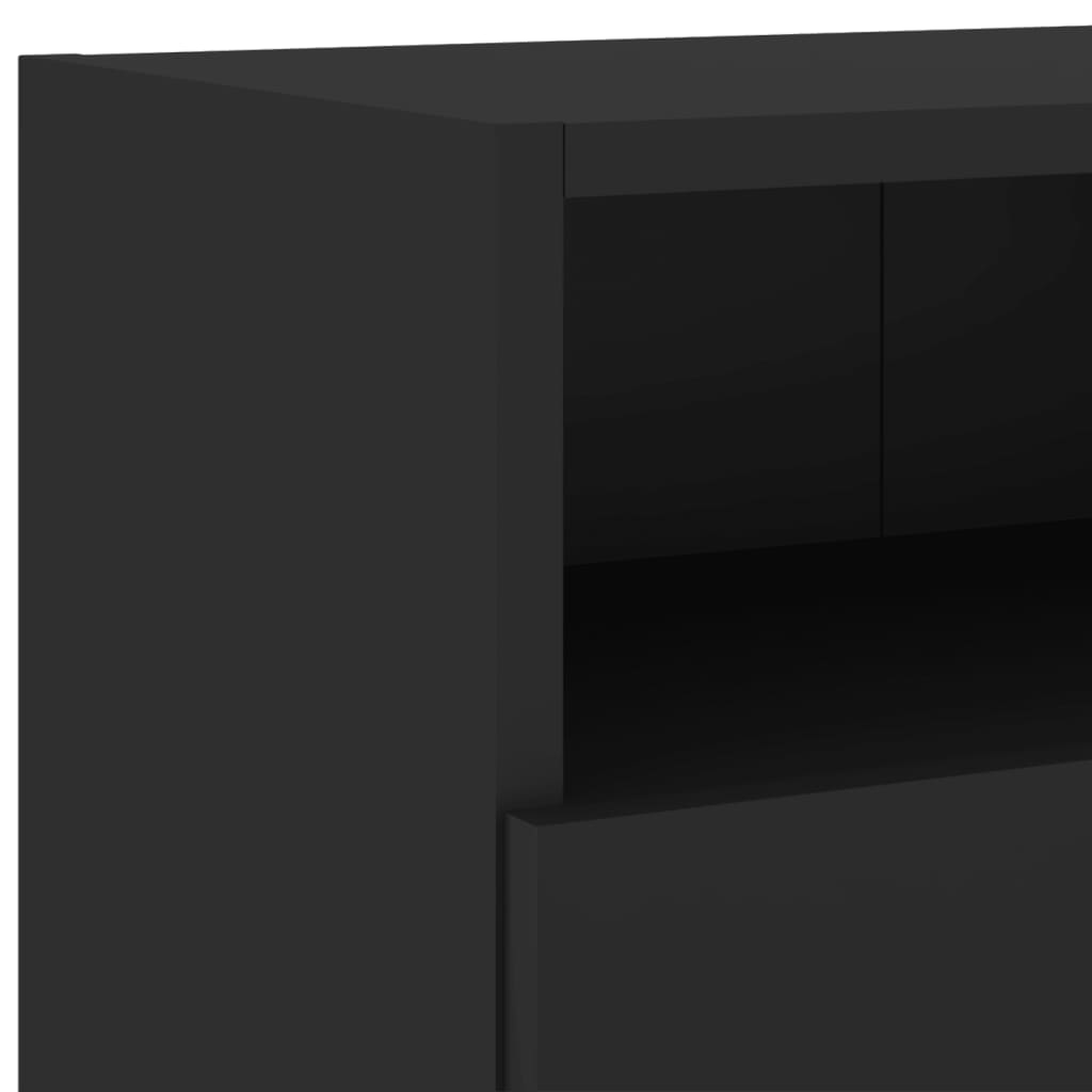 Meubles TV muraux 2 pcs noir 100x30x30 cm bois d'ingénierie - XIOS