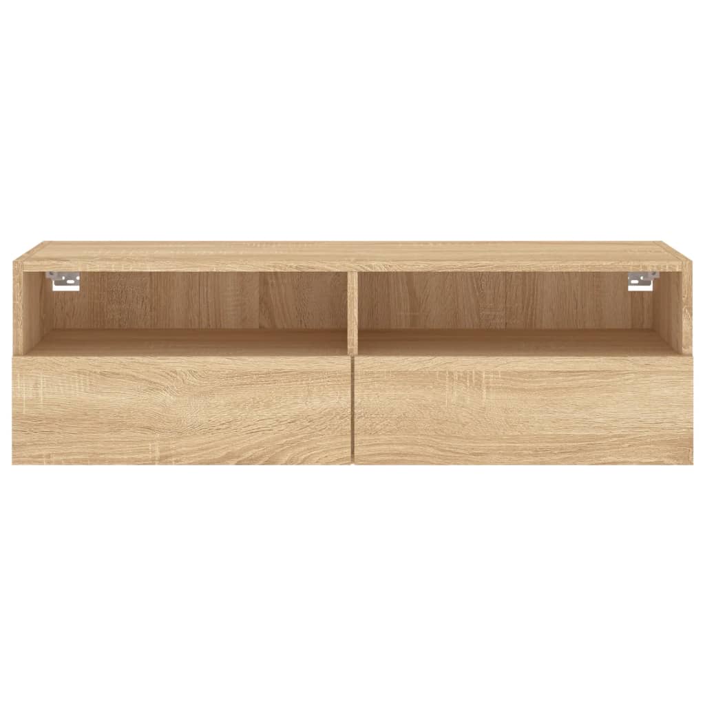 Meuble TV mural chêne sonoma 100x30x30 cm bois d'ingénierie - XIOS