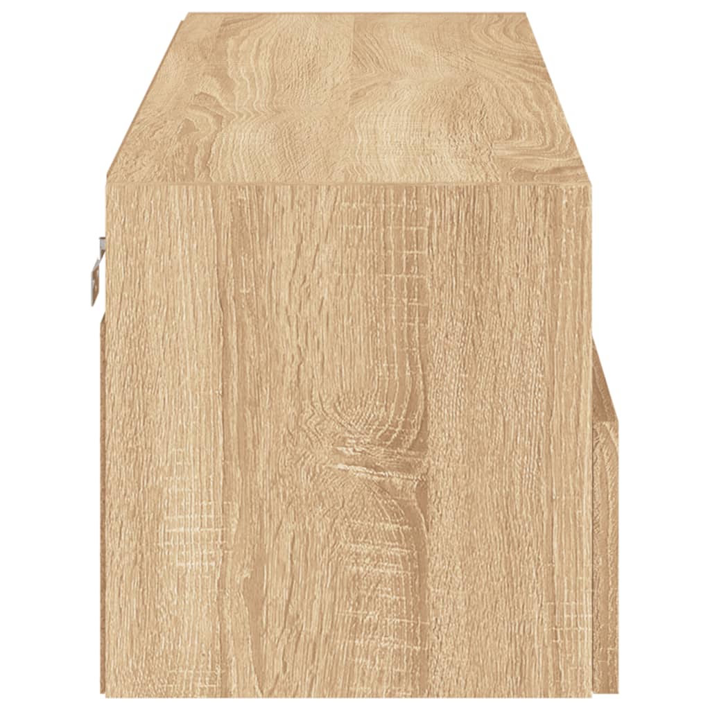 Meuble TV mural chêne sonoma 100x30x30 cm bois d'ingénierie - XIOS