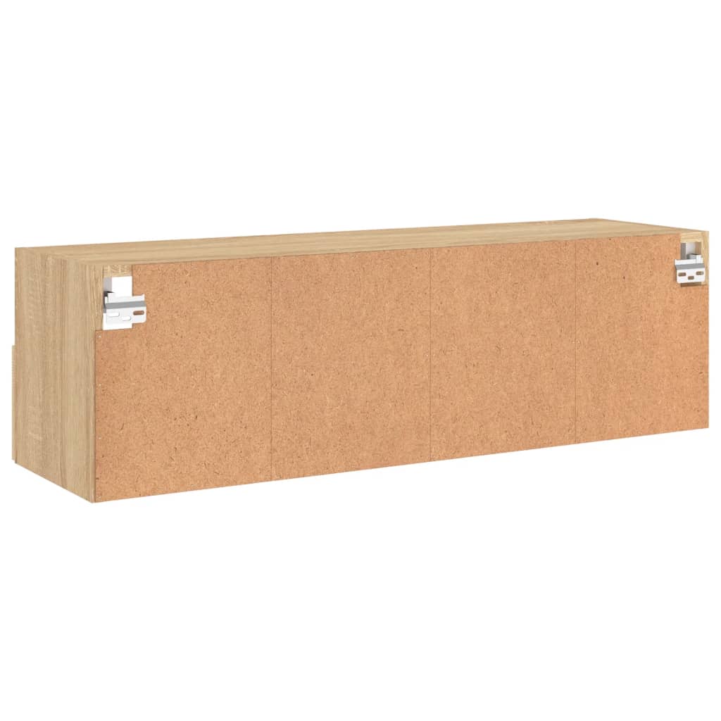 Meuble TV mural chêne sonoma 100x30x30 cm bois d'ingénierie - XIOS