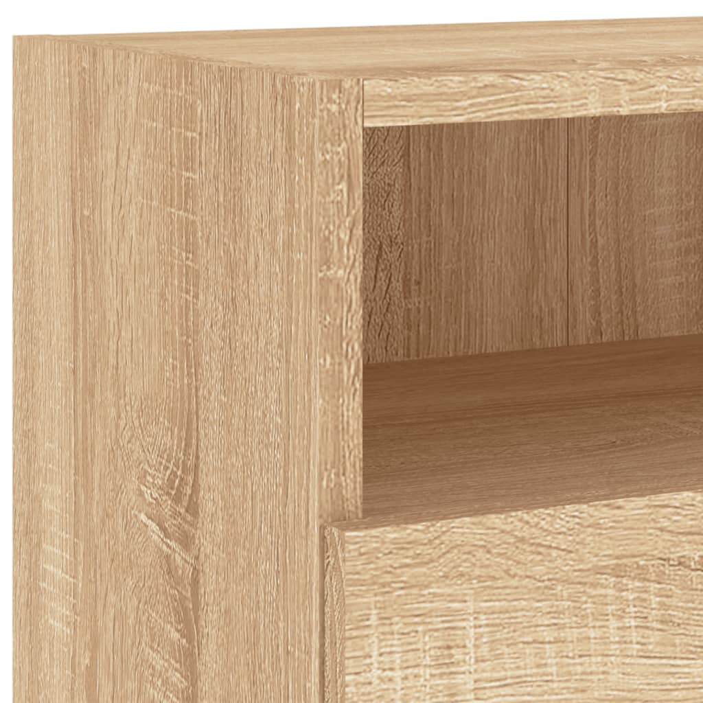 Meuble TV mural chêne sonoma 100x30x30 cm bois d'ingénierie - XIOS