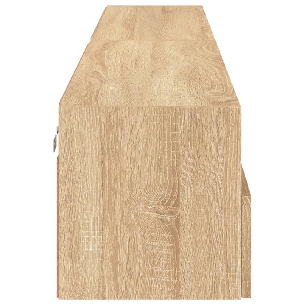 Meubles TV muraux 2pcs chêne sonoma 100x30x30cm bois ingénierie - XIOS