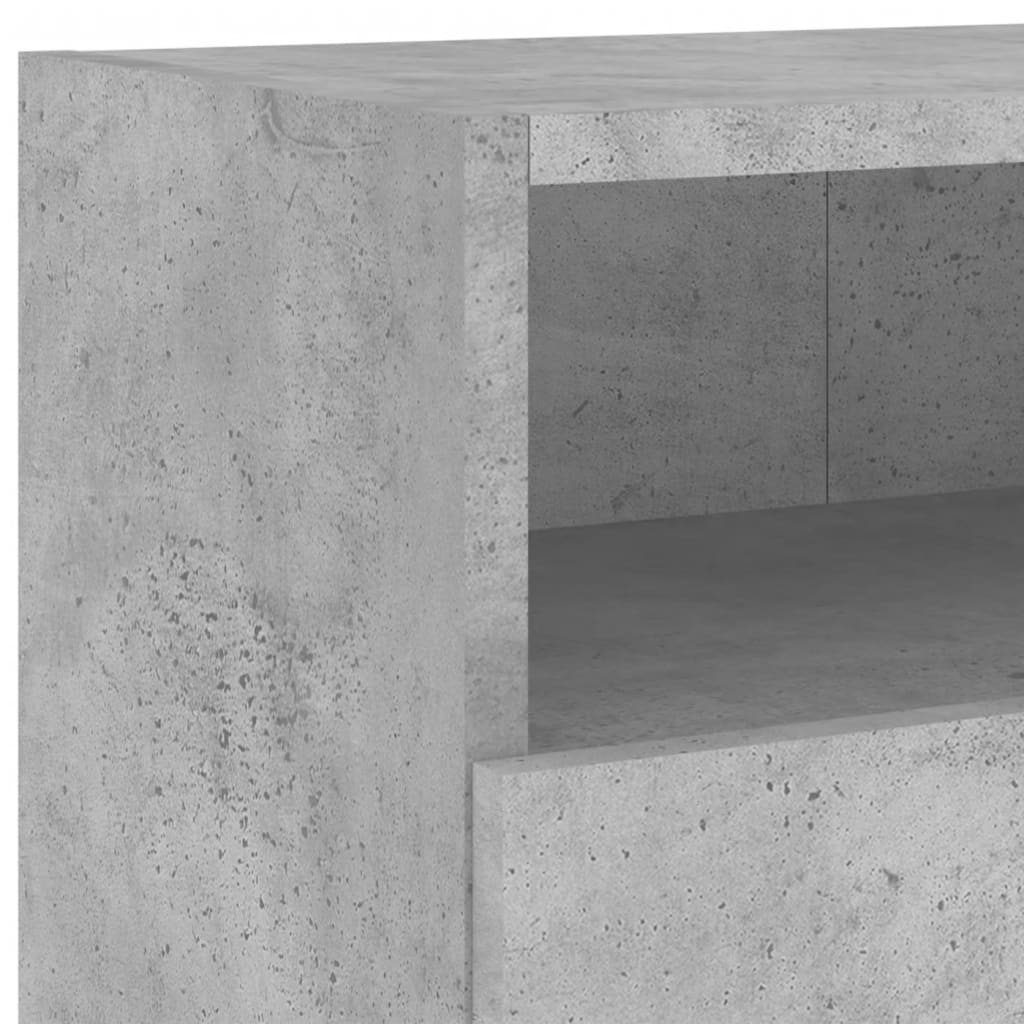 Meuble TV mural gris béton 100x30x30 cm bois d'ingénierie - XIOS