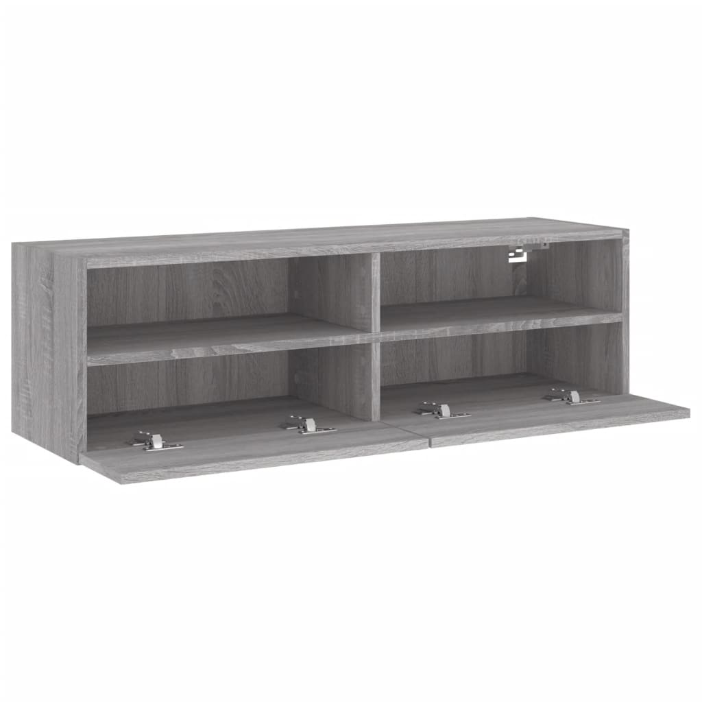 Meuble TV mural sonoma gris 100x30x30 cm bois d'ingénierie - XIOS