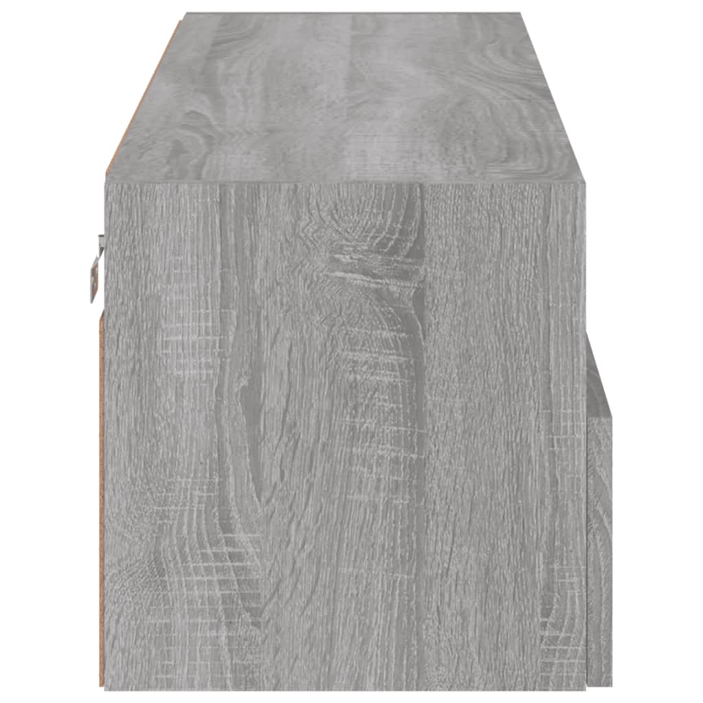 Meuble TV mural sonoma gris 100x30x30 cm bois d'ingénierie - XIOS