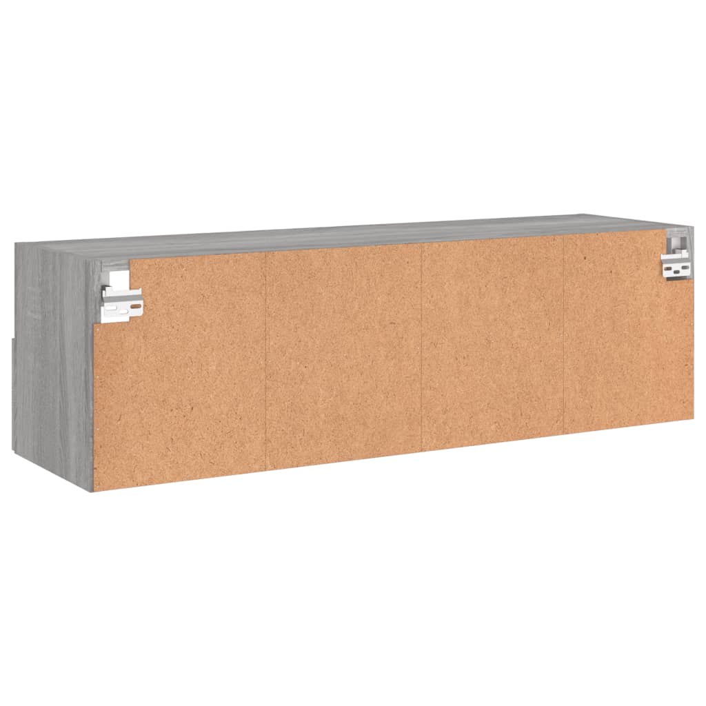 Meuble TV mural sonoma gris 100x30x30 cm bois d'ingénierie - XIOS