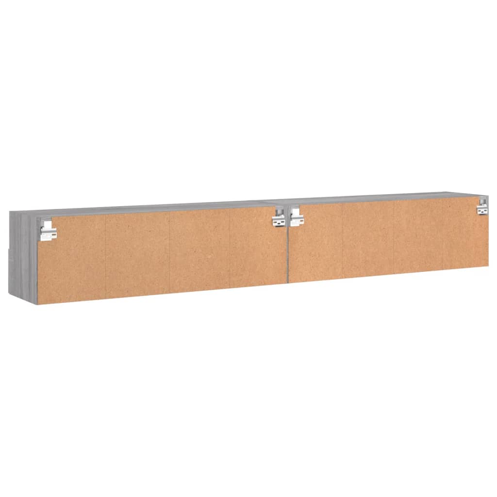 Meubles TV muraux 2pcs sonoma gris 100x30x30 cm bois ingénierie - XIOS