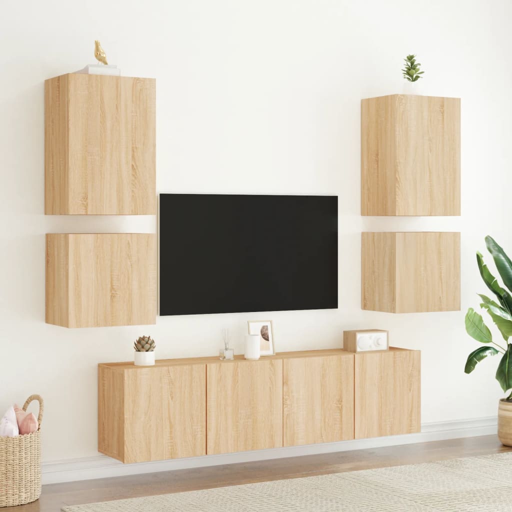 Meubles TV muraux 2 pcs chêne sonoma 40,5x30x40 cm - XIOS