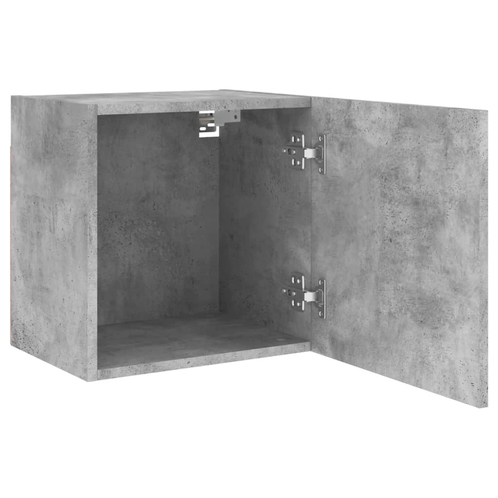 Meuble TV mural gris béton 40,5x30x40 cm bois d'ingénierie - XIOS