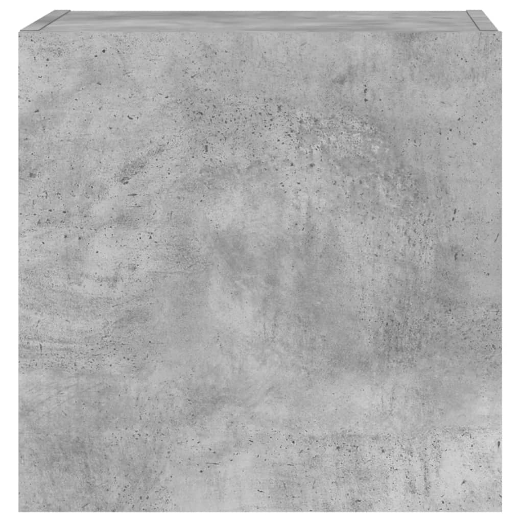 Meuble TV mural gris béton 40,5x30x40 cm bois d'ingénierie - XIOS