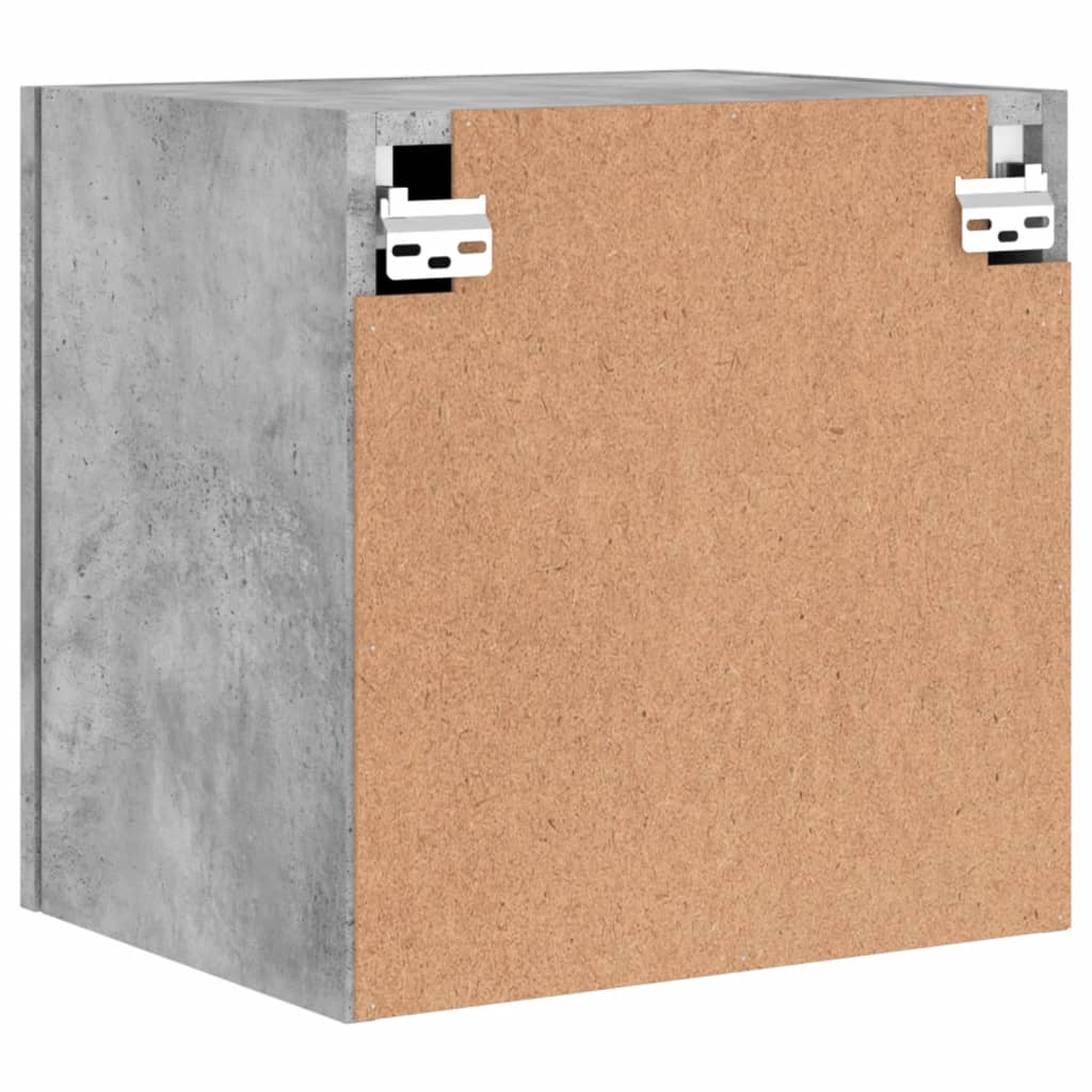 Meuble TV mural gris béton 40,5x30x40 cm bois d'ingénierie - XIOS