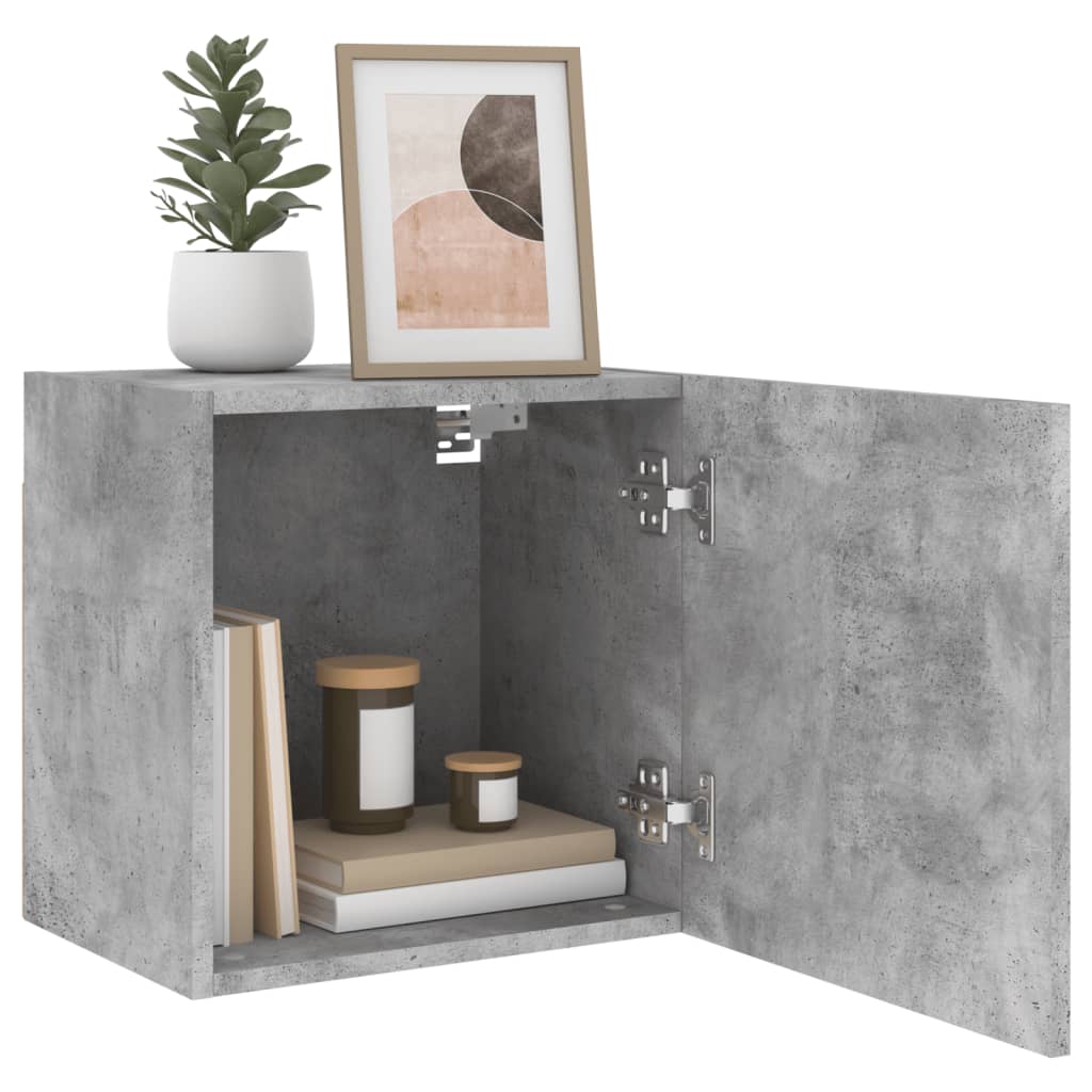 Meubles TV muraux 2 pcs gris béton 40,5x30x40cm bois ingénierie - XIOS